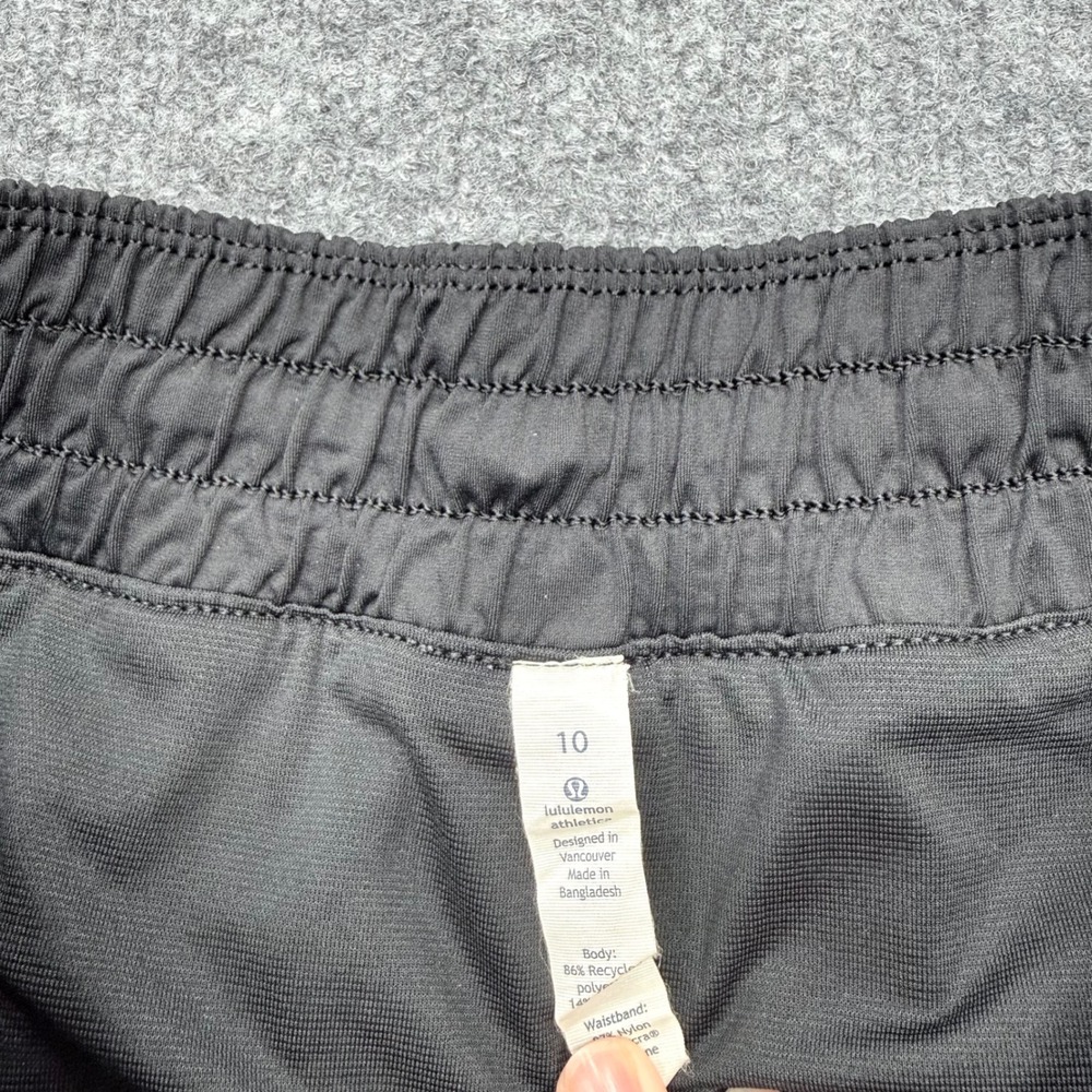 Lululemon Track That Mid-Rise Lined Short 5 Black Womens Size 10 Running Gym - Picture 2 of 8